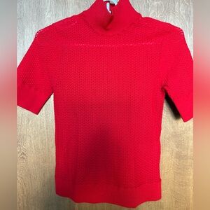 Alice & Olivia stretch red blouse